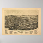 Fort Plain New York 1891 Antique Panoramic Map posters