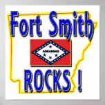 Fort Smith Rocks ! (blue) Posters