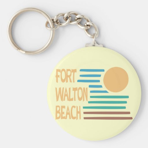 Fort Walton Beach geometric design Key Chain