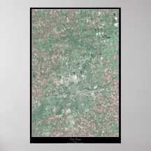 Fort Wayne, Indiana region satellite poster