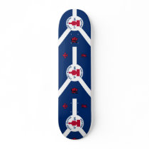 Fort Wayne, Indiana, United States flag Skate Board