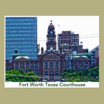 Fort Worh Texas Courhouse postcards