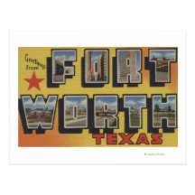 Fort Worth, Texas - Large Letter Scenes Postcard