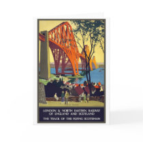 Forth Bridge - Vintage Travel Poster Art Greeting Cards