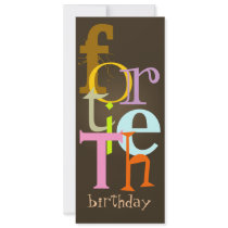 Fortieth Birthday Party Invitations