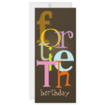 Fortieth Birthday Party Invitations