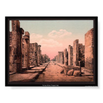 Fortuna Street, Pompeii, Italy posters