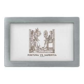 Fortuna vs Sapientia (16th Century Wood Engraving) Rectangular Belt Buckles