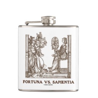 Fortuna vs Sapientia (16th Century Wood Engraving) Flasks