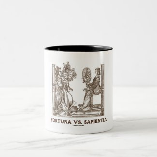 Fortuna vs Sapientia (16th Century Wood Engraving) Mugs