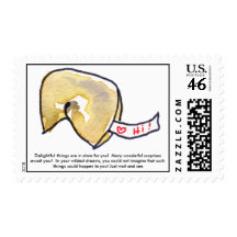 Fortune Cookie Cartoon Personalized Postage Stamps