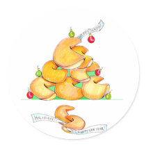 Fortune Cookie Christmas Tree stickers