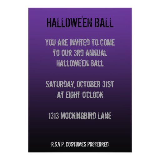 Fortune Teller Halloween Party Invitations