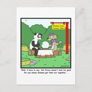 Fortune Teller: Panda cartoon Post Card