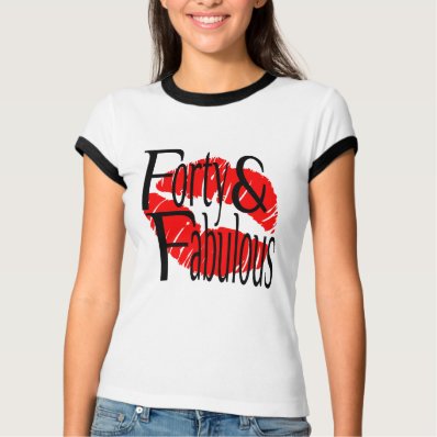 Forty and Fabulous with Hot Red Lips Tees