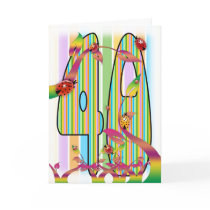 Forty, fortieth birthday card, 40th by moonlake Forty, fortieth birthday card, 40th