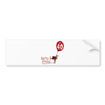 Forty & Horny Bumper Sticker
