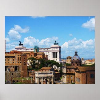 Forum panorama in Rome Print