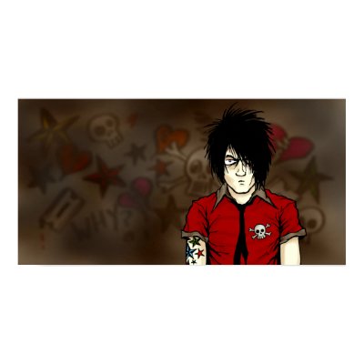 Forumwarz Emo Kid Poster by forumwarz