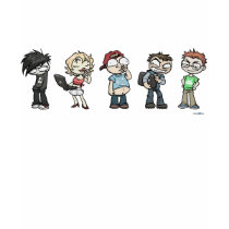 Forumwarz Female Player Classes t-shirts