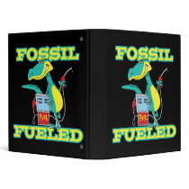 FOSSIL FUELED funny dinosaur cartoon Binders