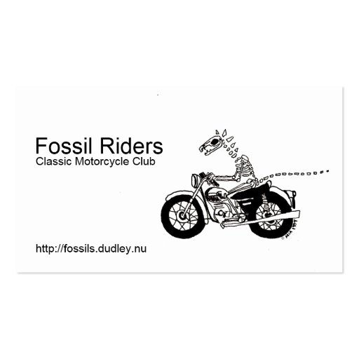 Fossil Riders Business Card