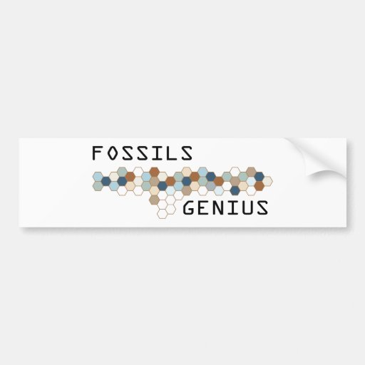 Fossils Genius Bumper Sticker