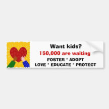 Foster Adopt Love Sticker Bumper Stickers