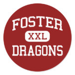 Foster - Dragons - Middle School - Longview Texas Round Sticker