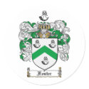 FOSTER FAMILY CREST - FOSTER COAT OF ARMS stickers by heraldics FOSTER FAMILY CREST - FOSTER COAT OF ARMS stickers