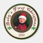 Foto de encargo del primer navidad de Babys anticu Imán De Frigorífico