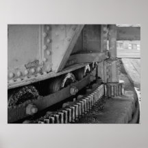 Foto industrial - engranaje de torneado del mecani posters