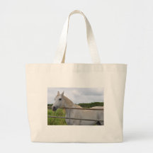 Fotografía hermosa del caballo blanco bolsas de mano