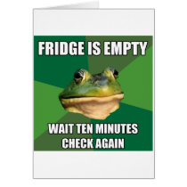 Foul Bachel Frog Empty Fridge Greeting Cards