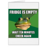 Foul Bachel Frog Empty Fridge Greeting Cards