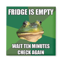 Foul Bachel Frog Empty Fridge Fridge Magnet