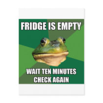 Foul Bachel Frog Empty Fridge Postcard
