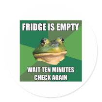 Foul Bachel Frog Empty Fridge Sticker