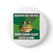 Foul Bachelor Frog Beautiful Day Pinback Button