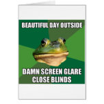Foul Bachelor Frog Beautiful Day Card