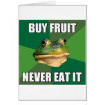Foul Bachelor Frog Buy Fruit Greeting Card
