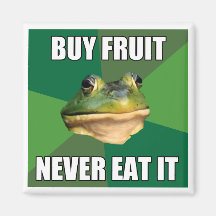 Foul Bachelor Frog Buy Fruit Refrigerator Magnets