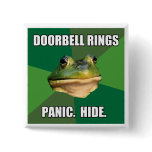 Foul Bachelor Frog Doorbell Rings Pinback Button