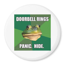 Foul Bachelor Frog Doorbell Rings Fridge Magnet