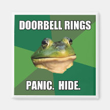 Foul Bachelor Frog Doorbell Rings Refrigerator Magnet