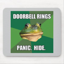 Foul Bachelor Frog Doorbell Rings Mousepad