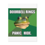 Foul Bachelor Frog Doorbell Rings Postcards
