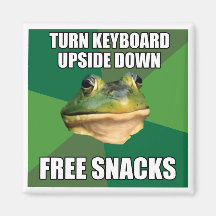 Foul Bachelor Frog Free Snscks Fridge Magnets