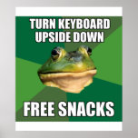 Foul Bachelor Frog Free Snscks Posters