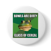 Foul Bachelor Frog Glass of Cereal Pin